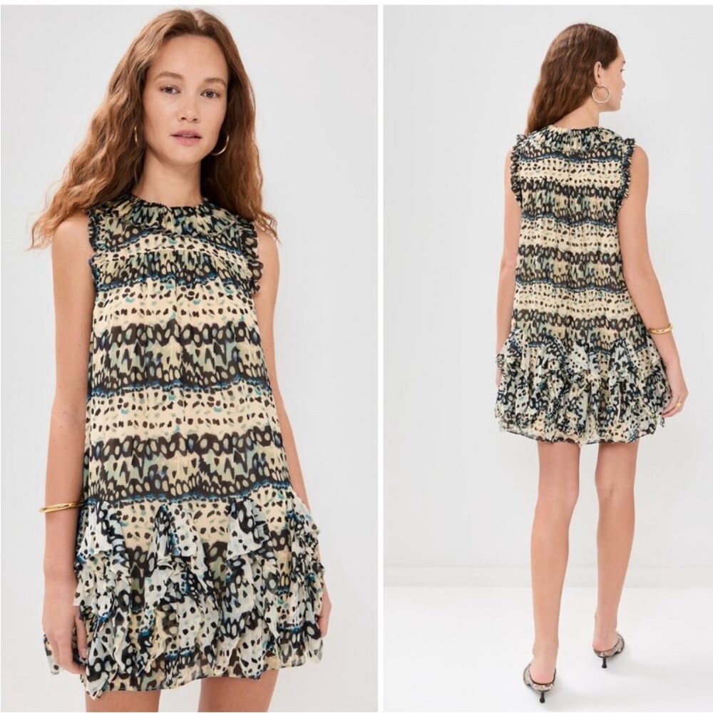 Ulla Johnson Miri Mini Dress Size 2 Mariposa Floral Silk Ruffle